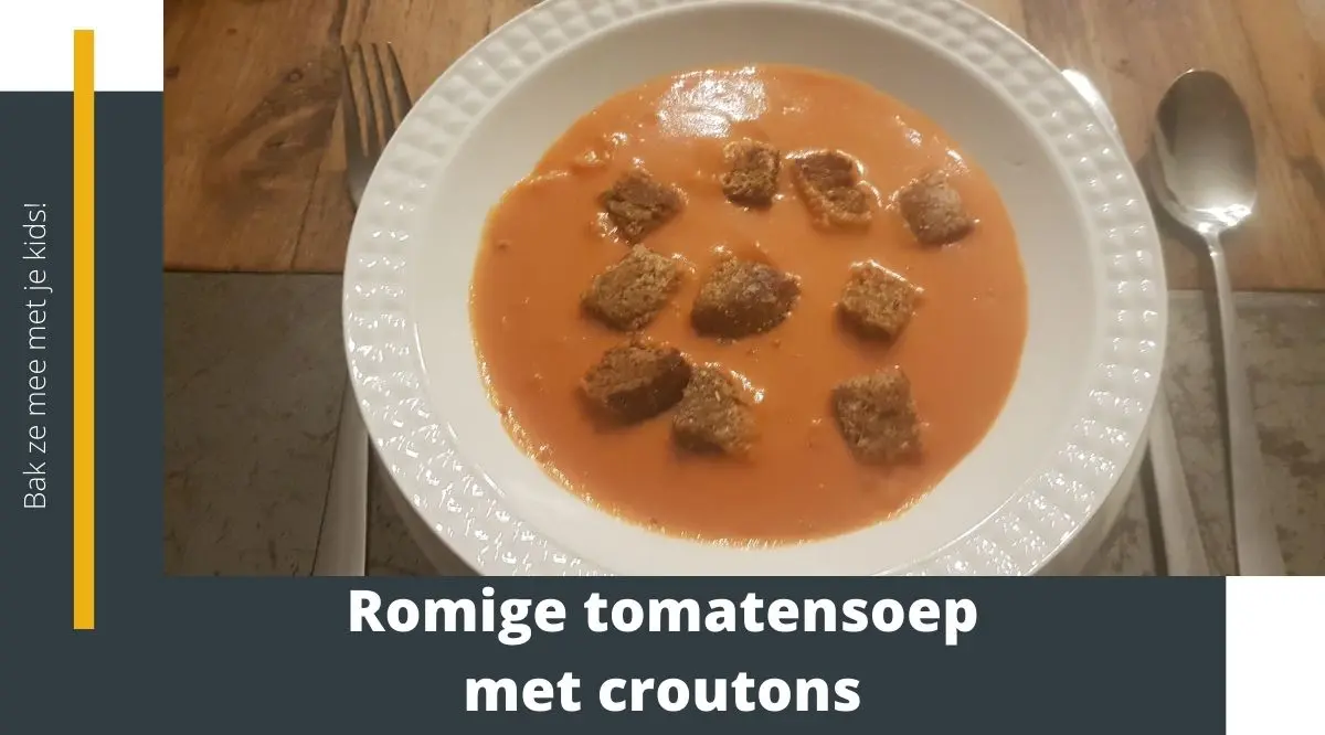 romige tomatensoep met croutons