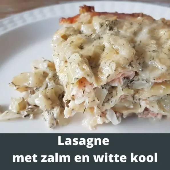 Lasagne met zalm en witte kool