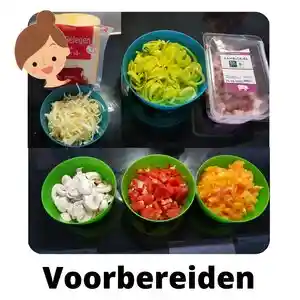 Ingrediënten voor de pizza