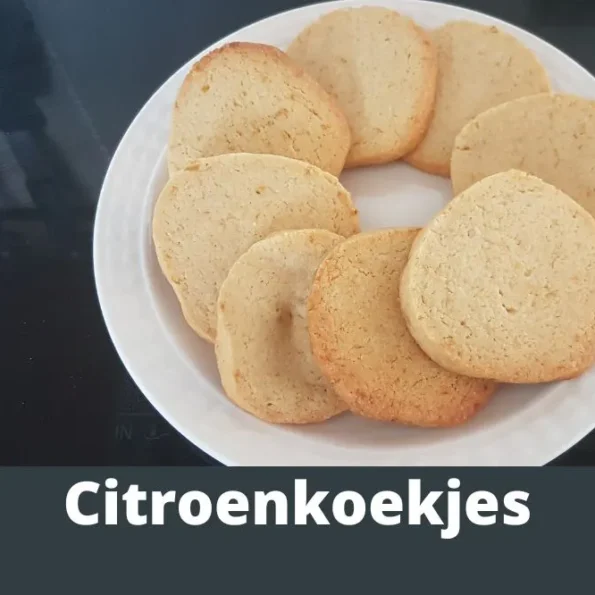 Recept om citroenkoekjes mee te bakken.